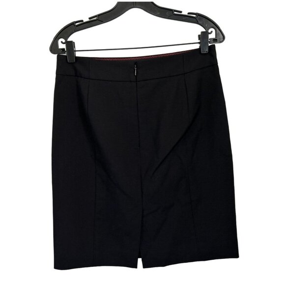 J.CREW Original Fit Pencil with Pocket Skirt Black Lined Cotton Size 6 - Picture 5 of 5